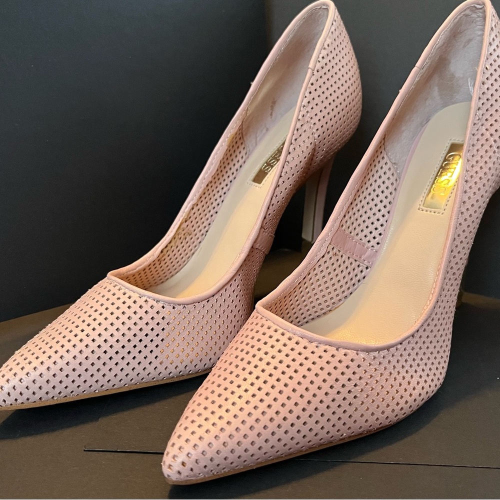 Guess Pink Perforated Heels